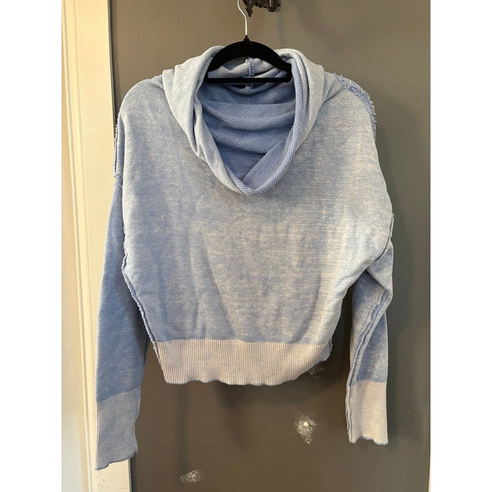 Free people size XS extra small blue Ricky long sleeve sweatshirt top